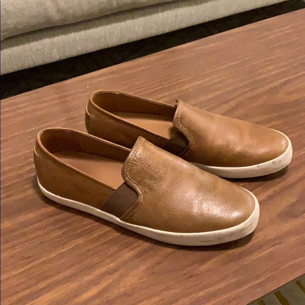 Frye leather slip on shoes